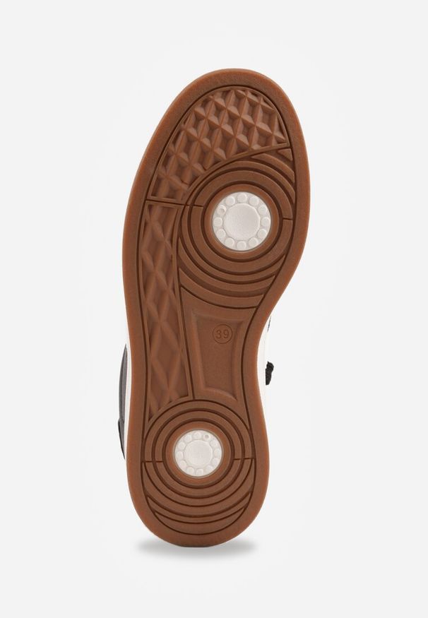 Renee - Czarne Sneakersy w Stylu Kultowych Tenisówek z Ozdobnymi Paskami Marazea. Okazja: na co dzień. Zapięcie: pasek. Kolor: czarny. Materiał: skóra, jeans. Wzór: aplikacja