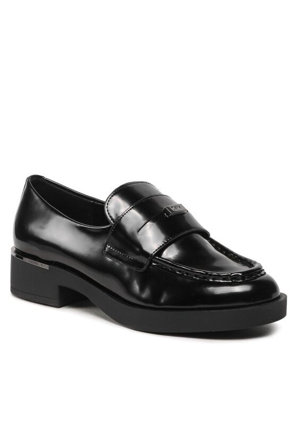 Loafersy DKNY. Kolor: czarny. Materiał: skóra