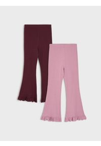 Sinsay - Legginsy flare z ozdobnymi falbanami 2 pack - wielobarwny #1