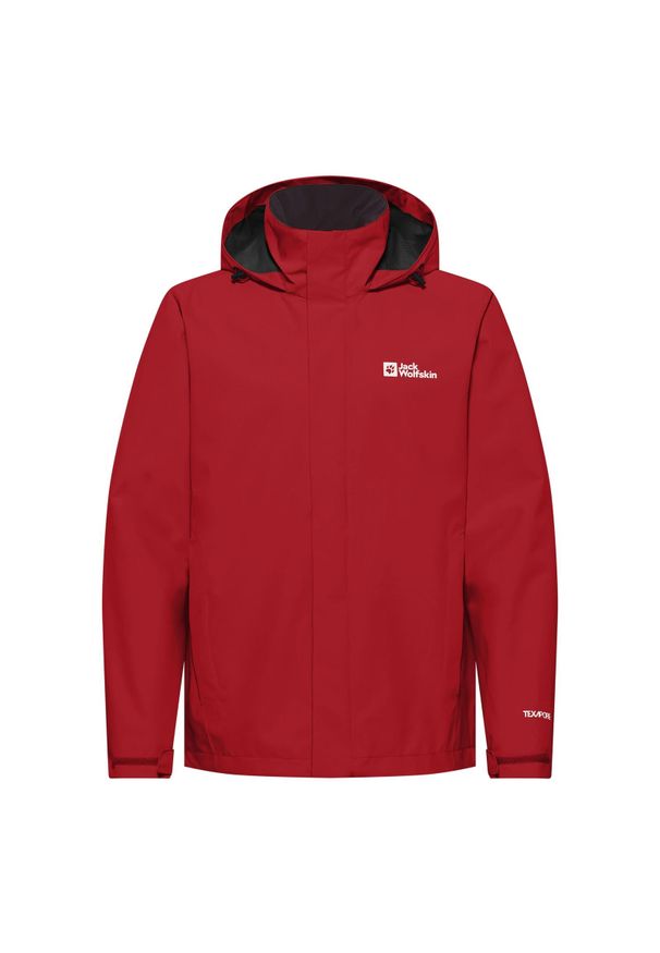 Kurtka uniwersalna męska Jack Wolfskin Trailtime. Typ kołnierza: kaptur. Kolor: czerwony. Materiał: syntetyk