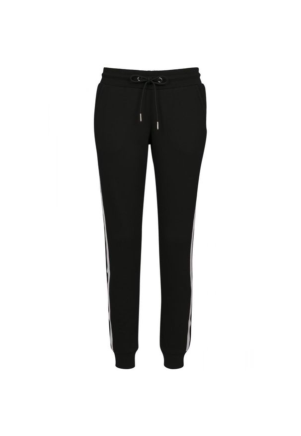 Damskie Spodnie Urban Classics w kontrastowym kolorze. Kolor: czarny, wielokolorowy, biały. Długość: długie