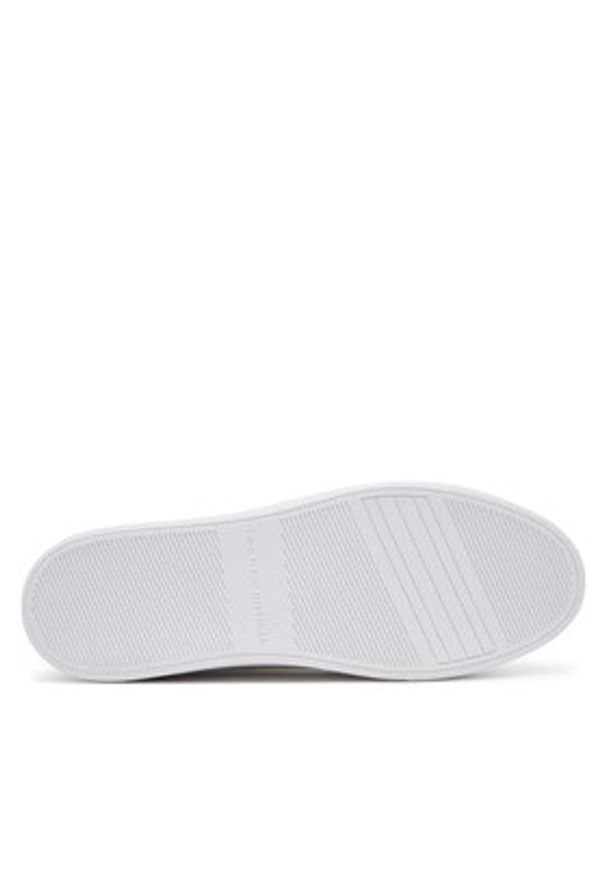 TOMMY HILFIGER - Tommy Hilfiger Sneakersy Platform Court Sneaker Metallics FW0FW08648 Biały. Kolor: biały. Materiał: skóra. Obcas: na platformie