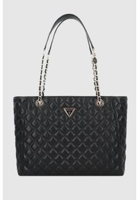 Guess - GUESS Czarna shopperka Giully Large Tote. Kolor: czarny