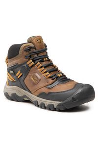 keen - Keen Trekkingi Ridge Flex Mid Wp M 1025666 Brązowy. Kolor: brązowy. Materiał: skóra. Sport: turystyka piesza