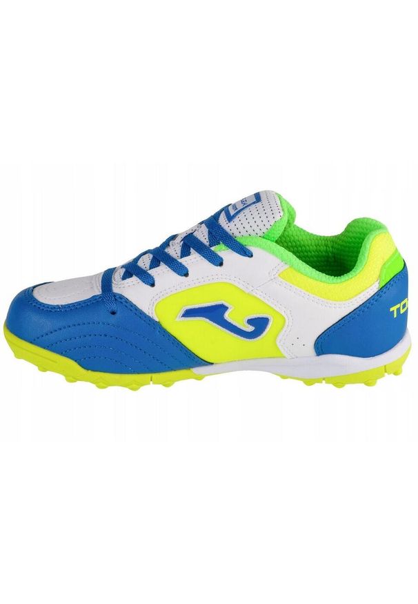 Joma - Buty Piłkarskie Top Flex Dla Dzieci. Kolor: zielony, niebieski, wielokolorowy, biały. Sport: piłka nożna