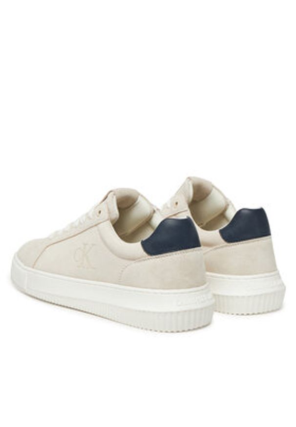 Calvin Klein Jeans Sneakersy YM0YM01299 Beżowy. Kolor: beżowy. Materiał: zamsz, skóra
