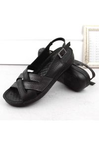Skórzane sandały damskie czarne T.Sokolski L24-159. Kolor: czarny. Materiał: skóra #6