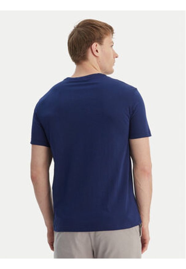 GANT - Gant T-Shirt Shield 2003184 Granatowy Regular Fit. Kolor: niebieski. Materiał: bawełna