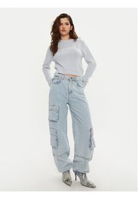 Miss Sixty Sweter 6L4RJ4360000 Błękitny Regular Fit. Kolor: niebieski. Materiał: bawełna