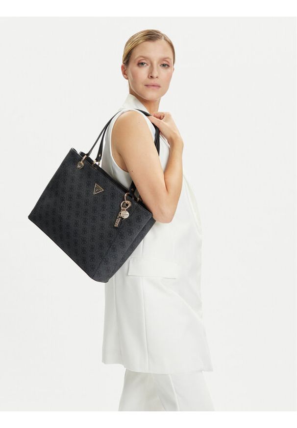 Guess Torebka Noelle II HWBG96 72250 Szary. Kolor: szary. Materiał: skórzane