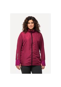 ULLA POPKEN - Damskie Kurtka HYPRAR lekka stójka tunel z recyklingu. Typ kołnierza: kołnierzyk stójkowy. Kolekcja: plus size. Kolor: czerwony. Materiał: poliester, materiał. Sport: turystyka piesza #1