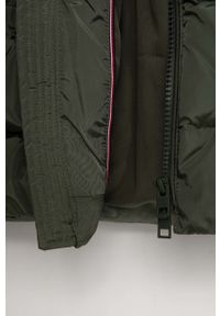 TOMMY HILFIGER - Tommy Hilfiger kurtka puchowa dziecięca kolor zielony. Okazja: na co dzień. Kolor: zielony. Materiał: puch. Wzór: gładki. Styl: casual #2