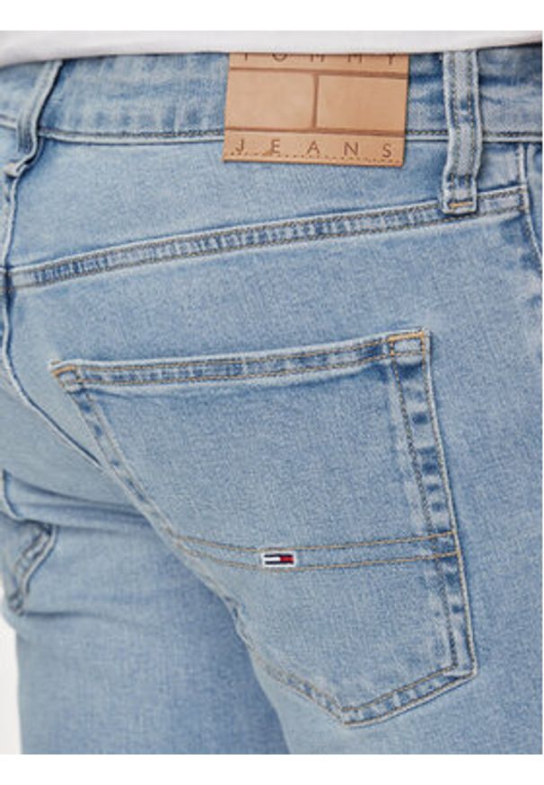 Tommy Jeans Szorty jeansowe Scanton DM0DM18798 Niebieski Slim Fit. Kolor: niebieski. Materiał: bawełna