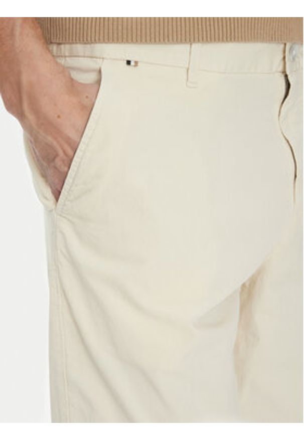 BOSS Szorty materiałowe H-Slice 50540743 Écru Regular Fit. Materiał: bawełna