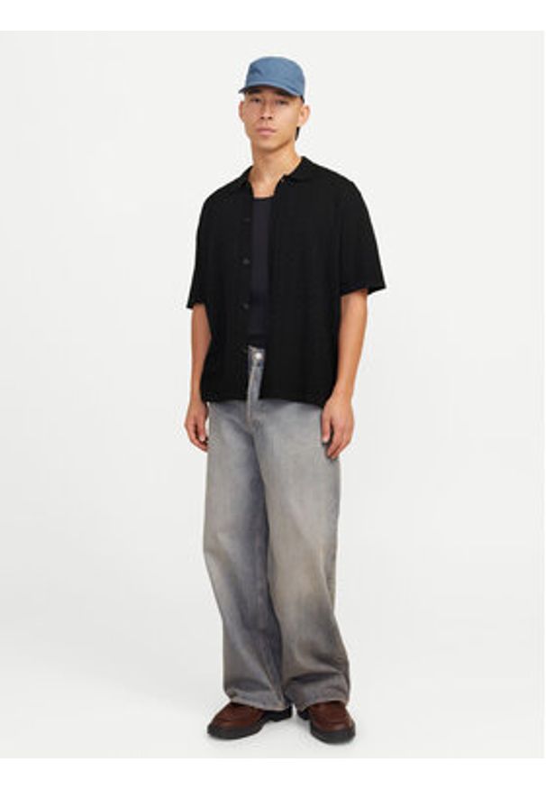 Jack & Jones Koszula Tyler 12272863 Czarny Loose Fit. Kolor: czarny. Materiał: syntetyk, bawełna