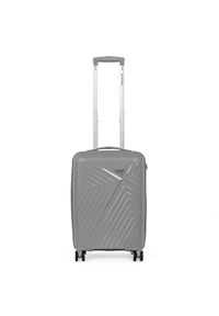 SAPPHIRE - Walizka na kółkach twarda Sapphire ST-3030P szara - mała S. Kolor: szary. Materiał: guma, kauczuk, materiał. Styl: elegancki, klasyczny #1