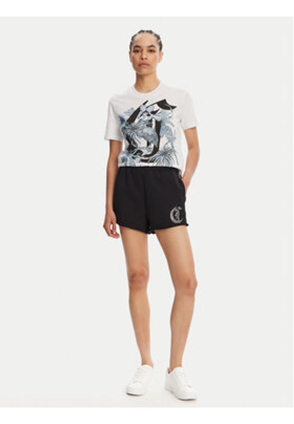 Just Cavalli T-Shirt 78PAHT04 Biały Regular Fit. Kolor: biały. Materiał: bawełna