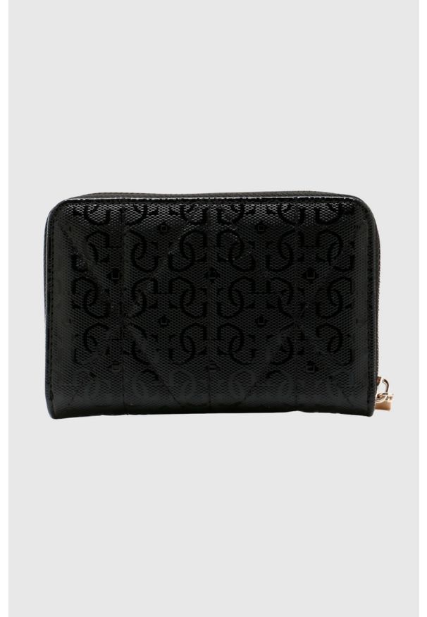 Guess - GUESS Czarny portfel damski Aldina. Kolor: czarny. Materiał: skóra ekologiczna