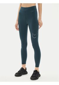 Nike Legginsy FB8766 Zielony Tight Fit. Kolor: zielony. Materiał: bawełna #1