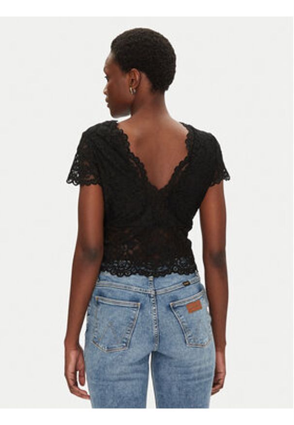 Morgan Bluzka 241-DANSA Czarny Slim Fit. Kolor: czarny. Materiał: syntetyk