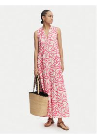 LOLA CASADEMUNT Sukienka letnia LS2616141 Różowy jasny Relaxed Fit. Kolor: różowy. Materiał: bawełna. Sezon: lato #2