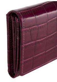 Ochnik - Duży skórzany portfel damski. Kolor: różowy. Materiał: skóra #4