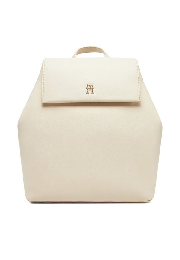 TOMMY HILFIGER - Tommy Hilfiger Plecak Th Legacy Backpack AW0AW17407 Beżowy. Kolor: beżowy. Materiał: skóra