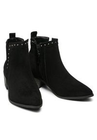 DeeZee Botki WS19233-02 Czarny. Kolor: czarny. Materiał: materiał #3