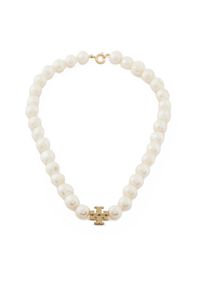 Tory Burch Naszyjnik Kira Pearl Necklace 157964 Złoty. Materiał: metalowe. Kolor: złoty