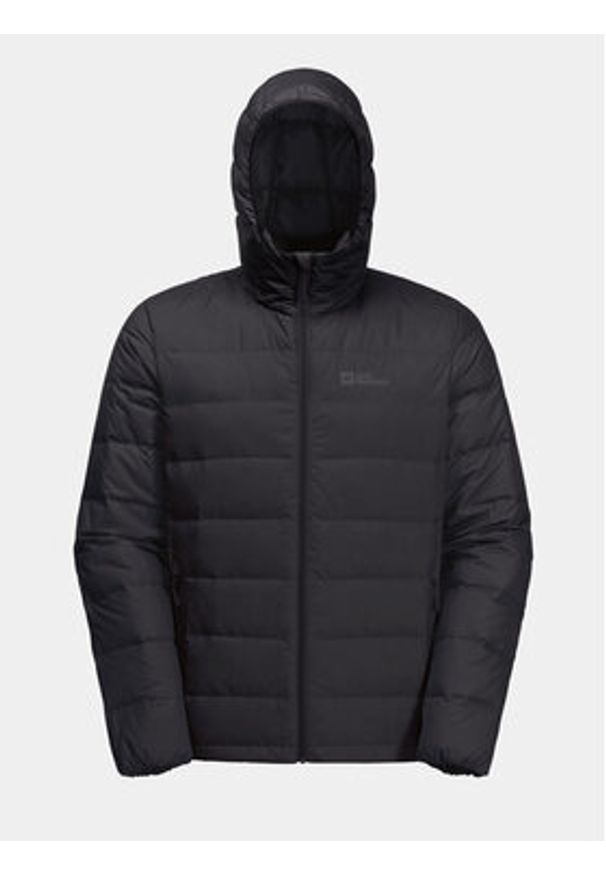 Jack Wolfskin Kurtka puchowa Ather Down Hoody 1207671 Czarny Regular Fit. Kolor: czarny. Materiał: syntetyk