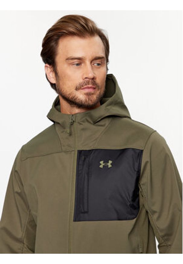 Under Armour Kurtka przejściowa Ua Strm Cgi Shld Hd 2.0 Jkt 1371587 Khaki Loose Fit. Kolor: brązowy. Materiał: syntetyk