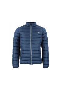 PEAK MOUNTAIN - Cienka kurtka puchowa bez kaptura Peak Mountain. Typ kołnierza: bez kaptura. Kolor: niebieski, szary, wielokolorowy. Materiał: puch. Sport: turystyka piesza #1