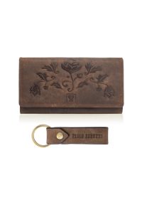 Zestaw prezentowy ZUP-95-BR skórzany PAOLO PERUZZI brązowy. Kolor: brązowy. Materiał: skóra #1