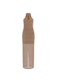 Guess Sukienka 175369 Brązowy Classic Fit. Kolor: brązowy