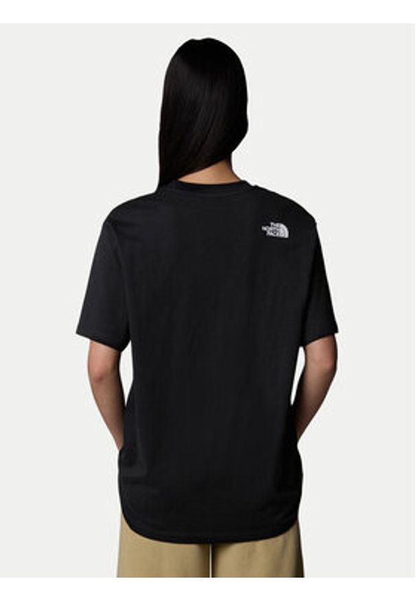 The North Face T-Shirt Simple Dome NF0A87NQ Czarny Oversize. Kolor: czarny. Materiał: bawełna