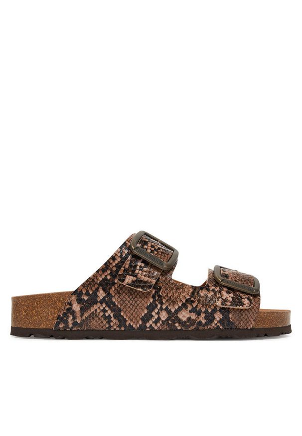 Klapki Grünland. Kolor: brązowy