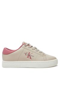 Calvin Klein Jeans Sneakersy Classic Cupsole Lowlaceup Lth Wn YW0YW01444 Beżowy. Kolor: beżowy. Materiał: skóra