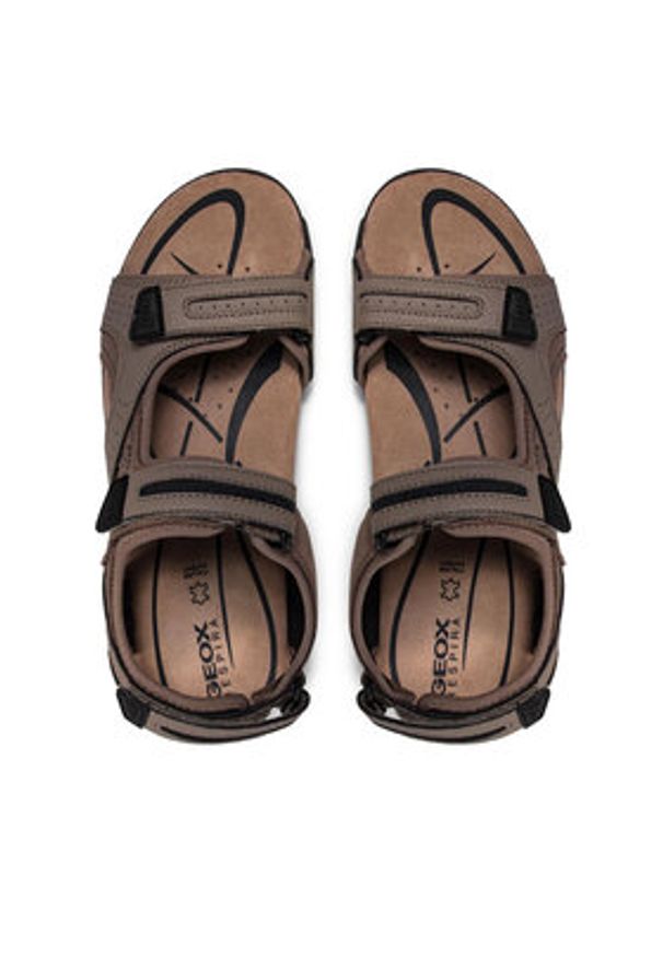 Geox Sandały U S.Strada D U8224D 050AU C0829 Brązowy. Kolor: brązowy. Materiał: skóra