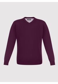 Pako Lorente - PAKO LORENTE – Fioletowy bawełniany sweter v-neck. Okazja: na co dzień. Kolor: fioletowy, czarny. Materiał: bawełna. Sezon: jesień. Styl: casual #7