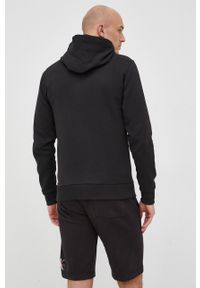 Calvin Klein bluza męska kolor czarny z kapturem gładka. Typ kołnierza: kaptur. Kolor: czarny. Wzór: gładki #2