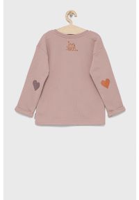 Femi Stories Bluza dziecięca Liwo kolor różowy z aplikacją. Kolor: różowy. Materiał: dzianina. Wzór: aplikacja #3