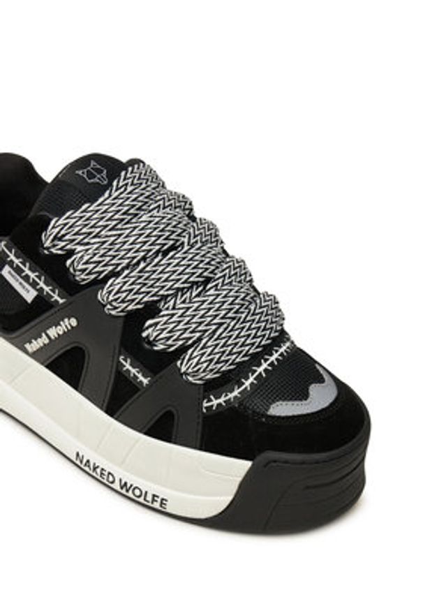 Naked Wolfe Sneakersy Slide Czarny. Kolor: czarny. Materiał: skóra
