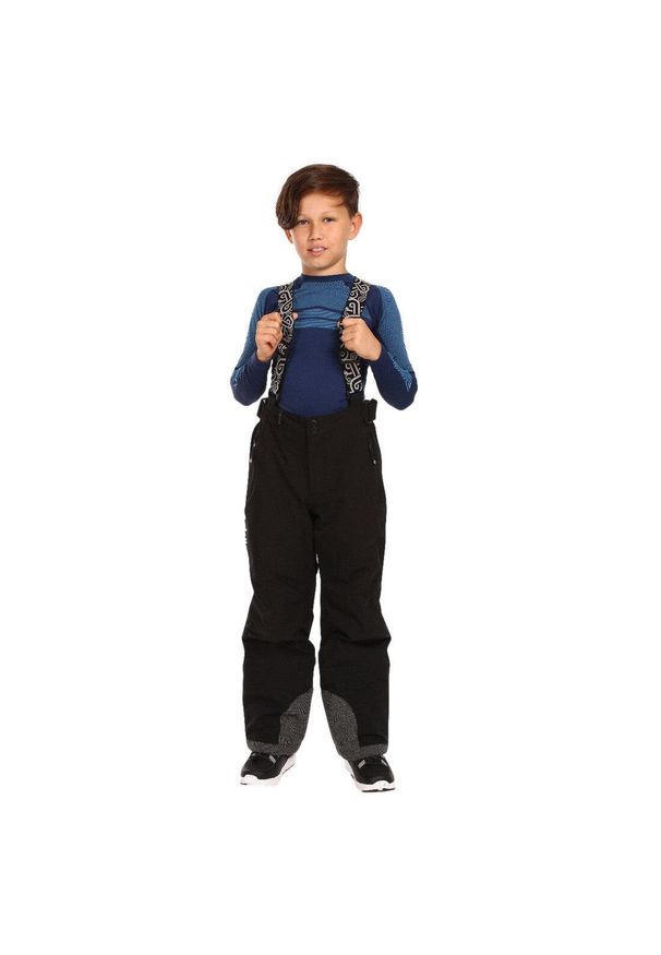 Dziecięce spodnie narciarskie Kilpi Mimas. Kolor: czarny. Materiał: tkanina. Sezon: zima. Sport: narciarstwo