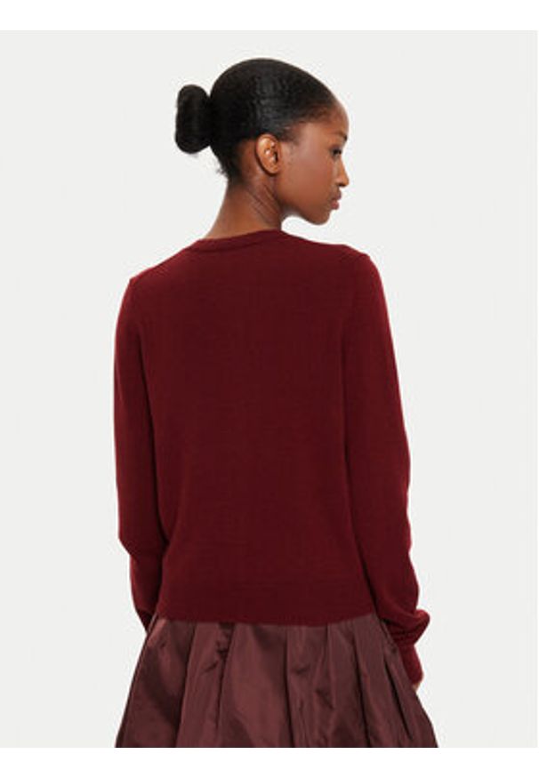 Herskind Kardigan Roselle 5241969 Bordowy Regular Fit. Kolor: czerwony. Materiał: kaszmir