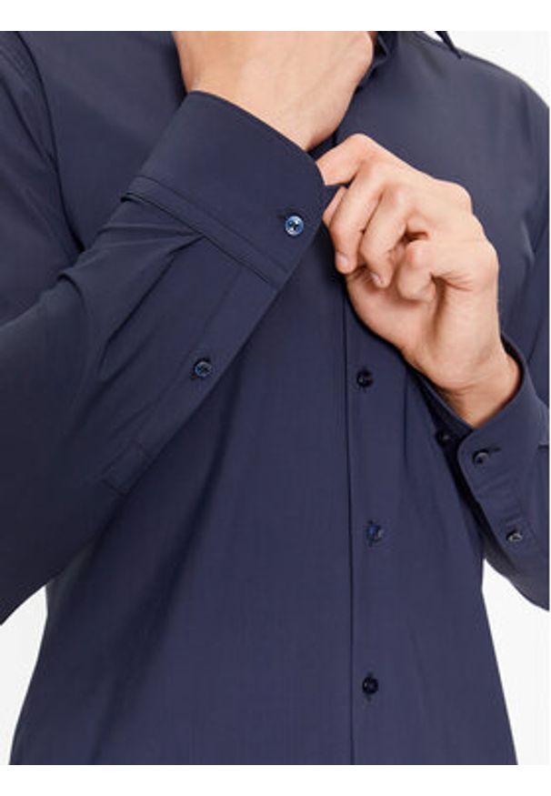 BOSS - Boss Koszula P-Hank-S-Kent-C1-222 50503554 Granatowy Slim Fit. Typ kołnierza: kołnierzyk klasyczny. Kolor: niebieski. Materiał: syntetyk