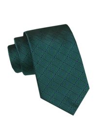 Męski Krawat - Angelo di Monti - Zielony, Drobny Geometryczny Wzór. Kolor: zielony. Materiał: tkanina. Wzór: geometria. Styl: elegancki, wizytowy