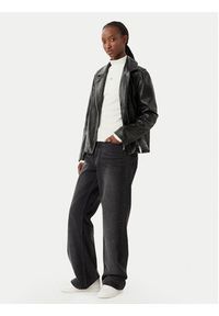 Calvin Klein Jeans Kurtka z imitacji skóry LV047G515G Czarny Relaxed Fit. Kolor: czarny. Materiał: skóra #3