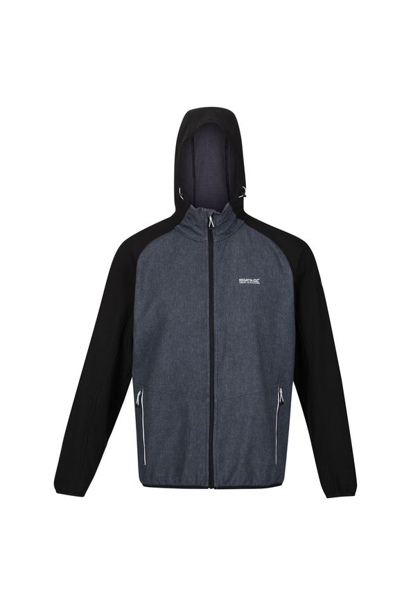 Regatta - Męski Softshell Arec III. Kolor: wielokolorowy, szary, fioletowy. Materiał: softshell. Sport: turystyka piesza