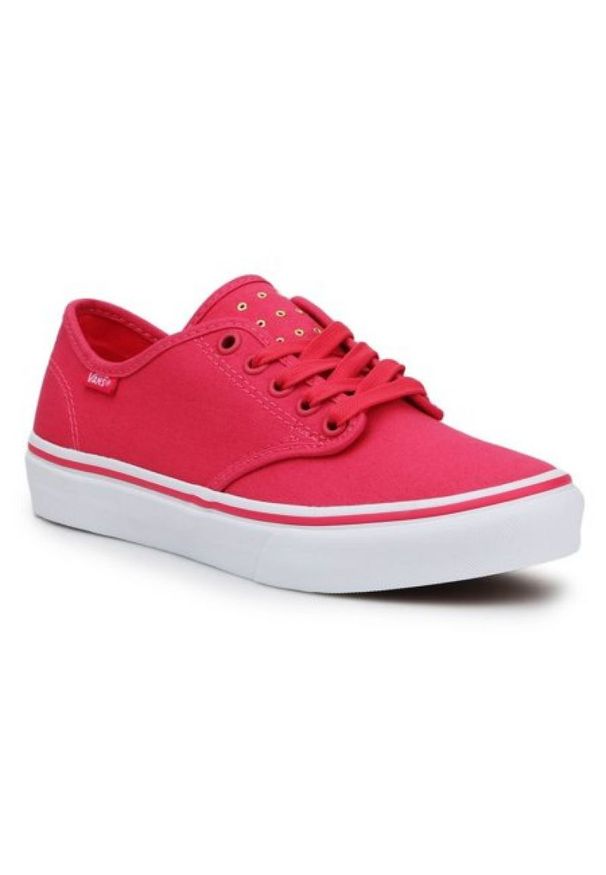 Buty Vans Camden Stripe W VN000ZSOR6O1 czerwone. Wysokość cholewki: przed kostkę. Kolor: czerwony. Materiał: materiał, syntetyk. Szerokość cholewki: normalna. Styl: klasyczny