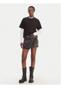 Hugo - HUGO Spódnica mini Galaxy 50559270 Czarny. Kolor: czarny. Materiał: bawełna #4